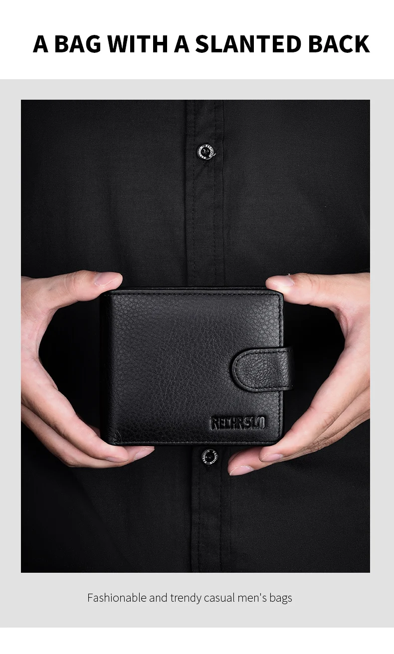 Genuine Leather Men's Wallet Classic Style Short Multi-Card Wallet Coin Pocket Wallet High-End Minimalist Wallet for Men