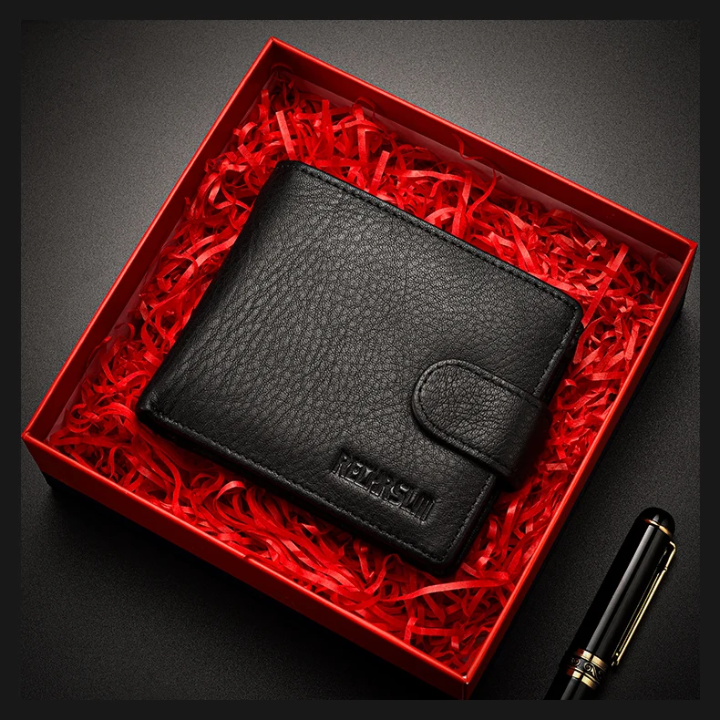 Genuine Leather Men's Wallet Classic Style Short Multi-Card Wallet Coin Pocket Wallet High-End Minimalist Wallet for Men
