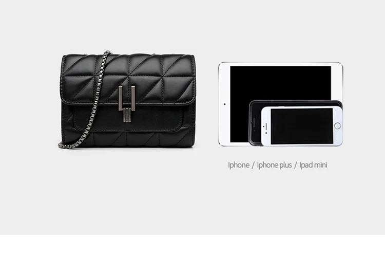 Black Luxury Handbags And Purse Women PU Leather Messenger Shoulder Bag Plaid Female Crossbody Bag Tassel Quilted Brand