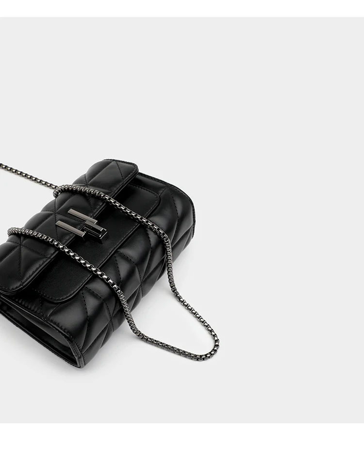 Black Luxury Handbags And Purse Women PU Leather Messenger Shoulder Bag Plaid Female Crossbody Bag Tassel Quilted Brand