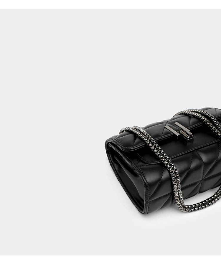Black Luxury Handbags And Purse Women PU Leather Messenger Shoulder Bag Plaid Female Crossbody Bag Tassel Quilted Brand