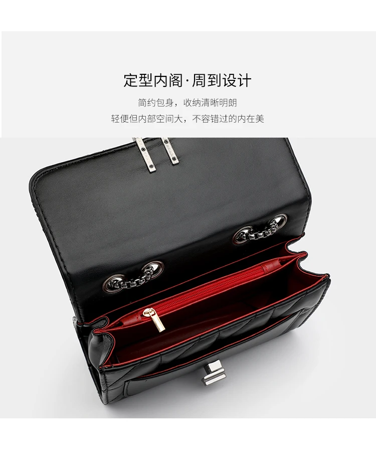 Black Luxury Handbags And Purse Women PU Leather Messenger Shoulder Bag Plaid Female Crossbody Bag Tassel Quilted Brand