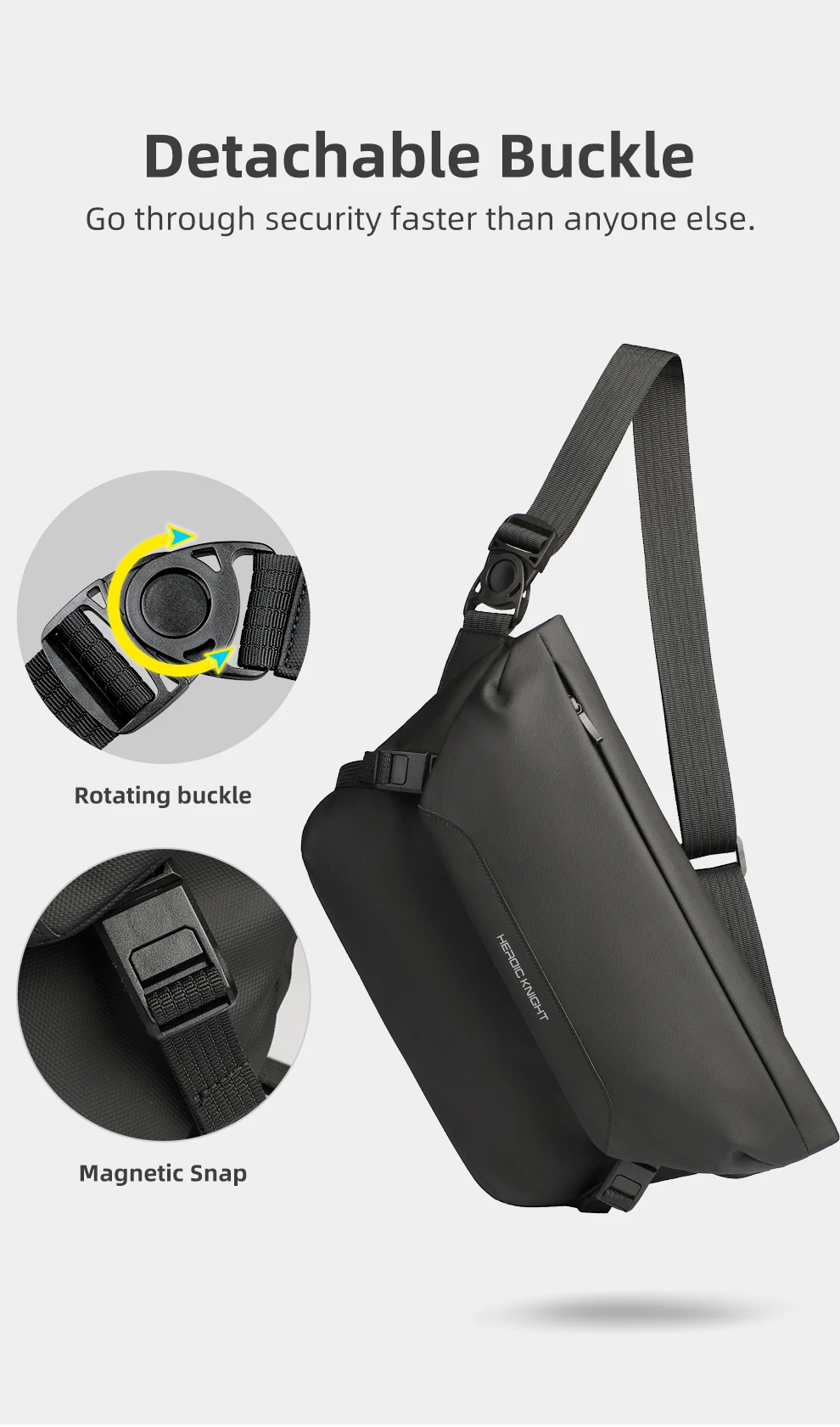 HcanKcan Man Shoulder Bag Waterproof Big Capacity Messenger Bags Fit Mini Ipad Daily Casual Work Cycling Weekend Outdoor Bag