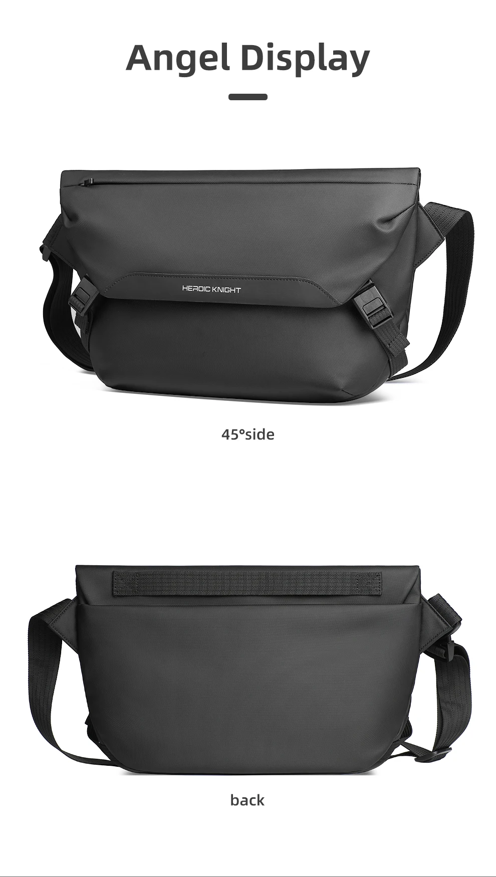 HcanKcan Man Shoulder Bag Waterproof Big Capacity Messenger Bags Fit Mini Ipad Daily Casual Work Cycling Weekend Outdoor Bag