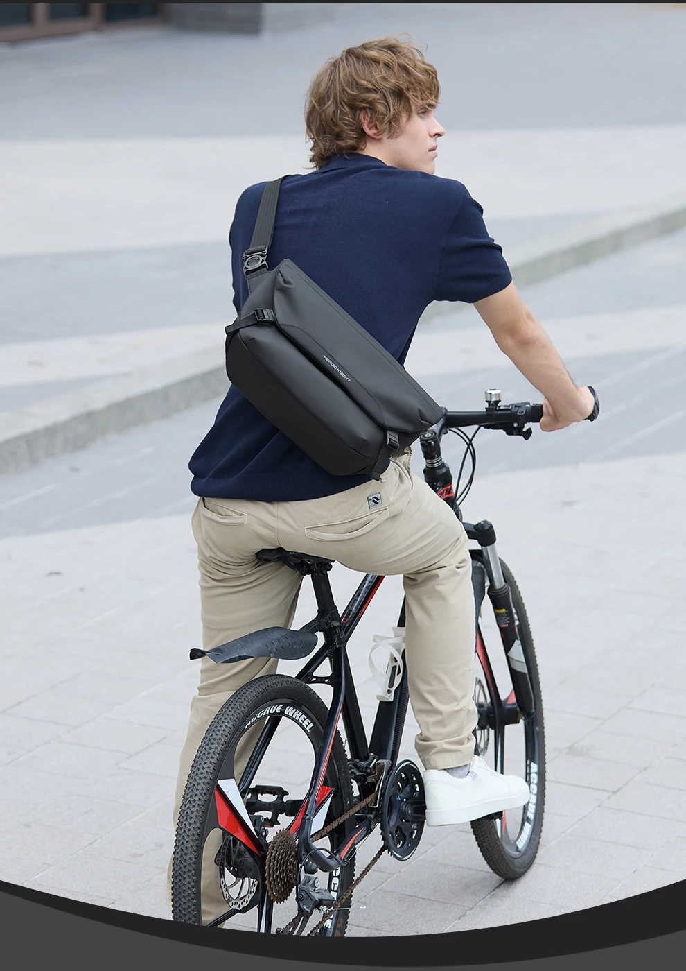 HcanKcan Man Shoulder Bag Waterproof Big Capacity Messenger Bags Fit Mini Ipad Daily Casual Work Cycling Weekend Outdoor Bag