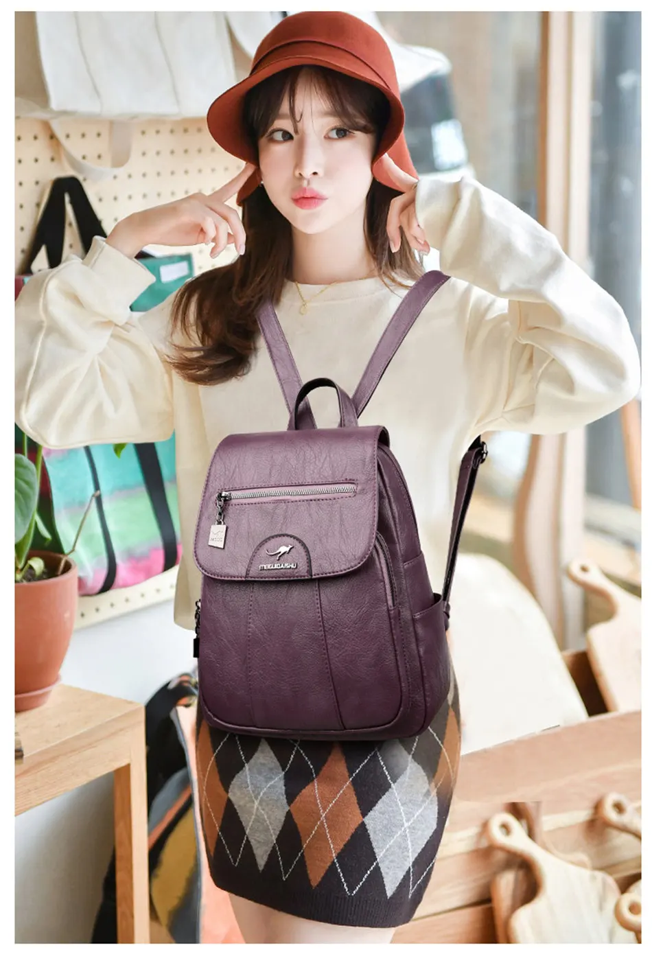 2024 New Women Leather Backpacks High Quality Female Vintage Backpack For Girls School Bag Travel Bagpack Ladies Back Pack