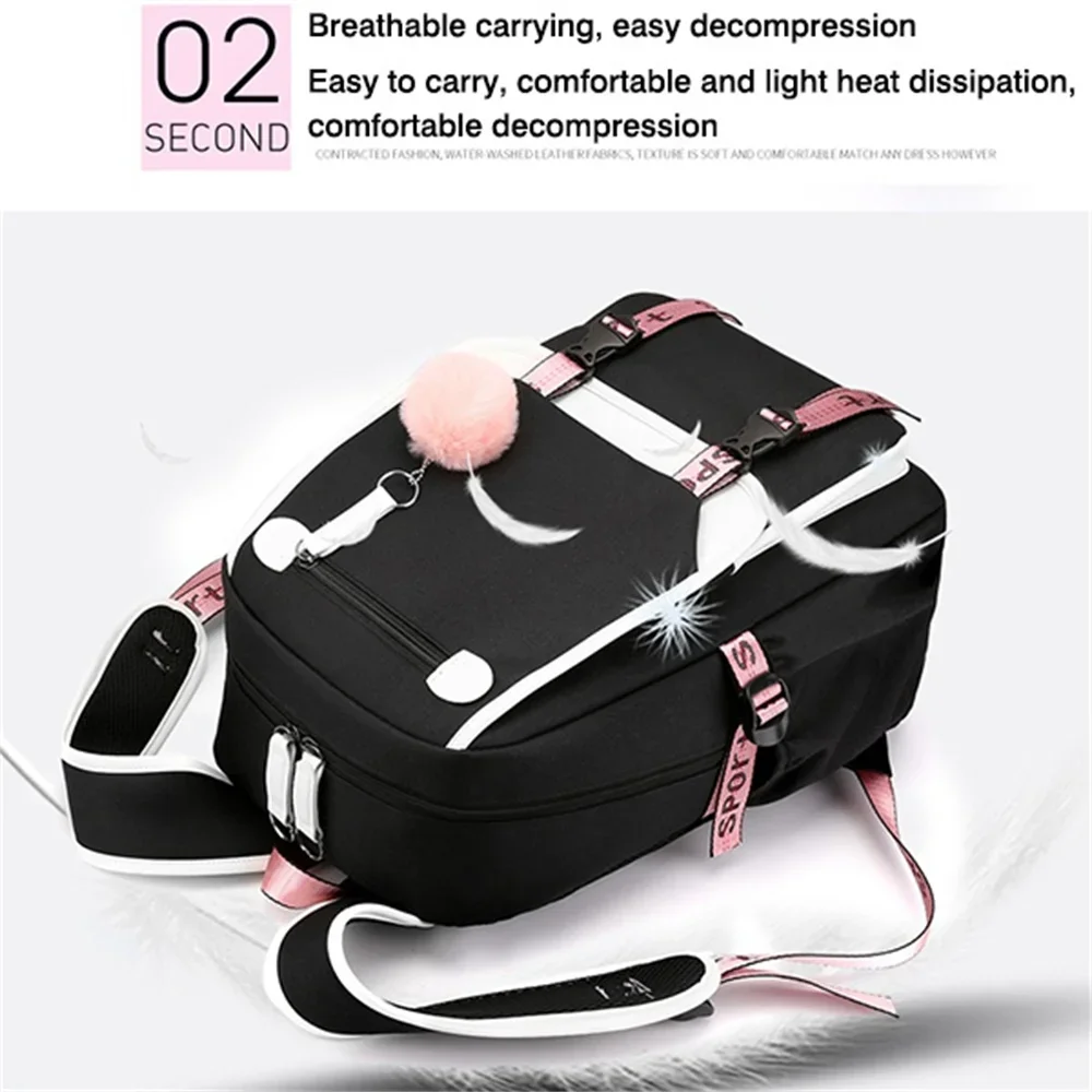 Back To School Backpack for Girls Boys Teenager The Apothecary Diaries Maomao Fashion Usb School Bags Travel Backpacks Mochila