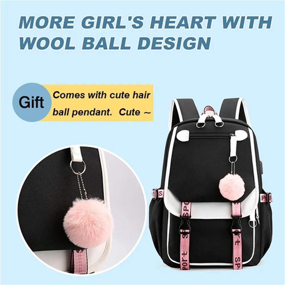 Back To School Backpack for Girls Boys Teenager The Apothecary Diaries Maomao Fashion Usb School Bags Travel Backpacks Mochila