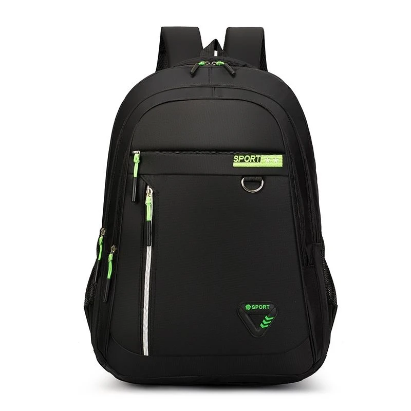 Neutral brand multi-layered backpack for men and women with various pockets,suitable for business trips.Made of nylon material.