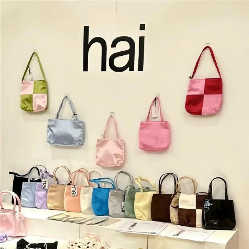 Colorful Silk Satin Velvet Square Handbag Tote Ins Fashion Women's BagShoulder Bags Crossbody Bag Phone Lipstick Coin Purse