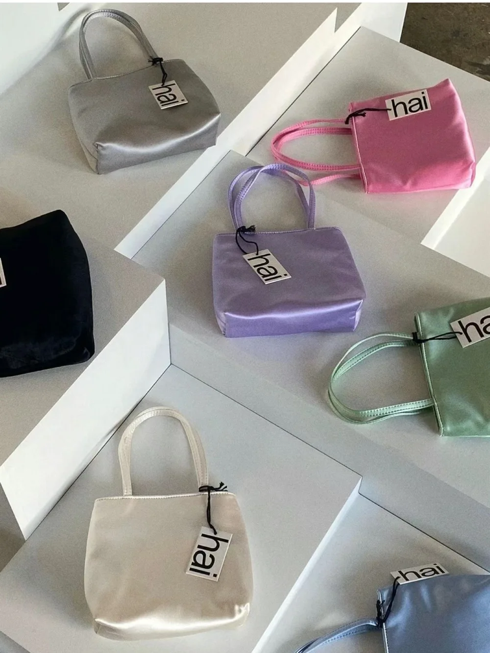 Colorful Silk Satin Velvet Square Handbag Tote Ins Fashion Women's BagShoulder Bags Crossbody Bag Phone Lipstick Coin Purse