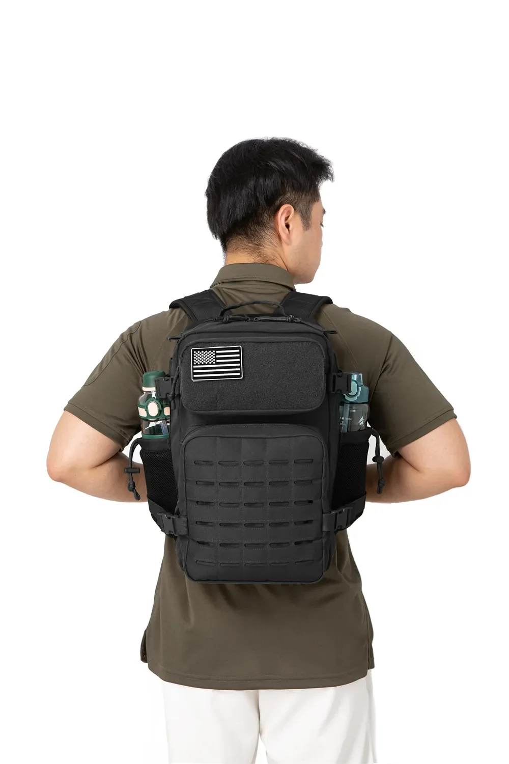 25L/45L Tactical Backpack for Women/men Laser Cut Molle Survival Daypack School Bag Gym Rucksack with Dual Cup Holder