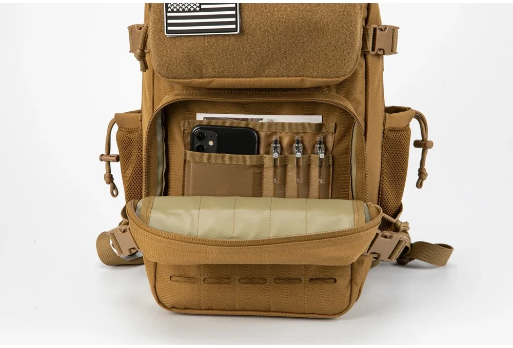 25L/45L Tactical Backpack for Women/men Laser Cut Molle Survival Daypack School Bag Gym Rucksack with Dual Cup Holder