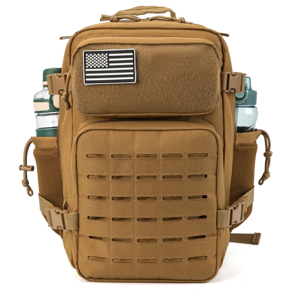25L/45L Tactical Backpack for Women/men Laser Cut Molle Survival Daypack School Bag Gym Rucksack with Dual Cup Holder