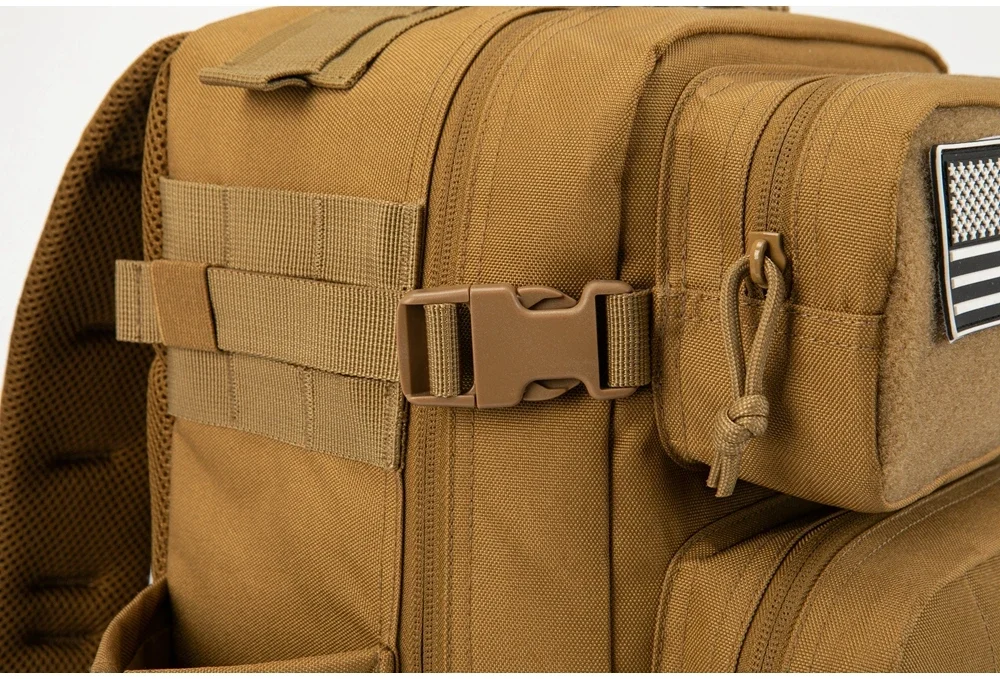 25L/45L Tactical Backpack for Women/men Laser Cut Molle Survival Daypack School Bag Gym Rucksack with Dual Cup Holder