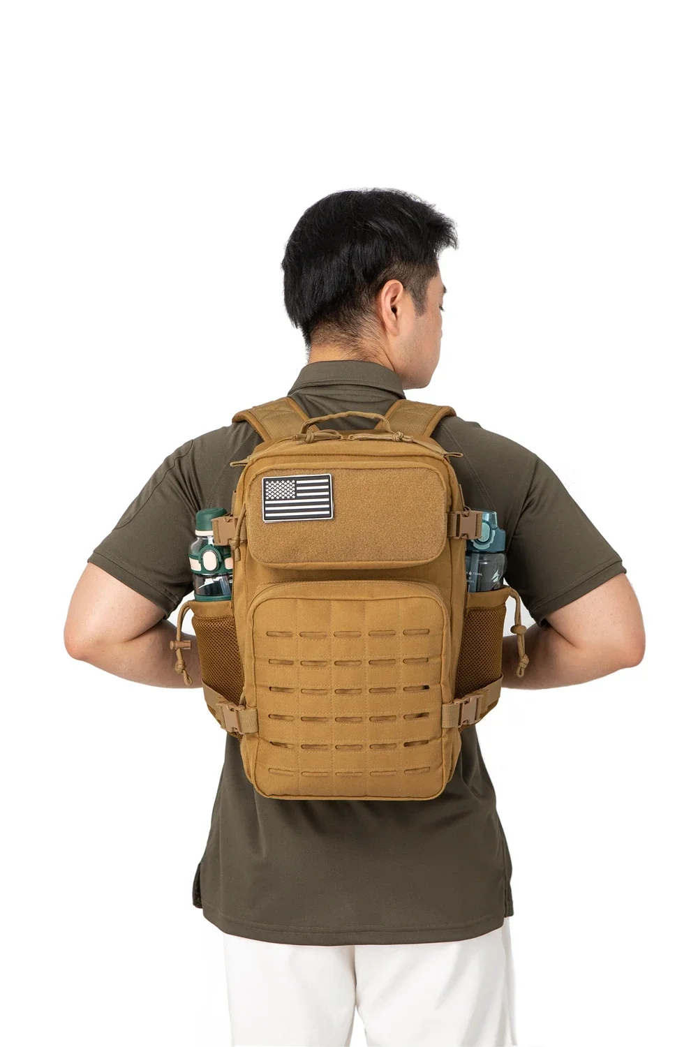 25L/45L Tactical Backpack for Women/men Laser Cut Molle Survival Daypack School Bag Gym Rucksack with Dual Cup Holder