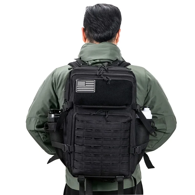 25L/45L Tactical Backpack for Women/men Laser Cut Molle Survival Daypack School Bag Gym Rucksack with Dual Cup Holder