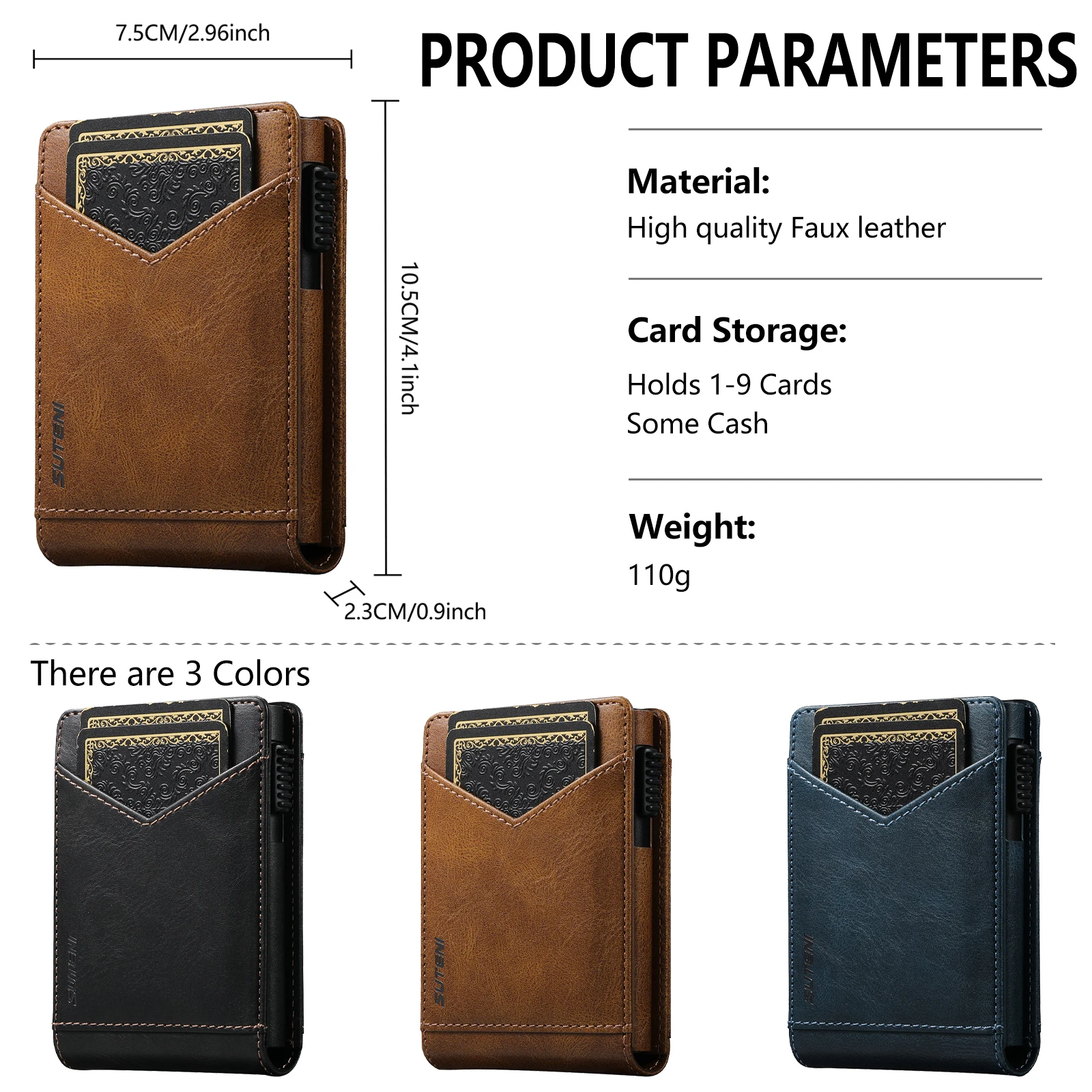 RFID Protection Card Slot Multi-functional Wallet Flip High Quality PU Leather Card Box Fashion Automatically Ejects Card Holder