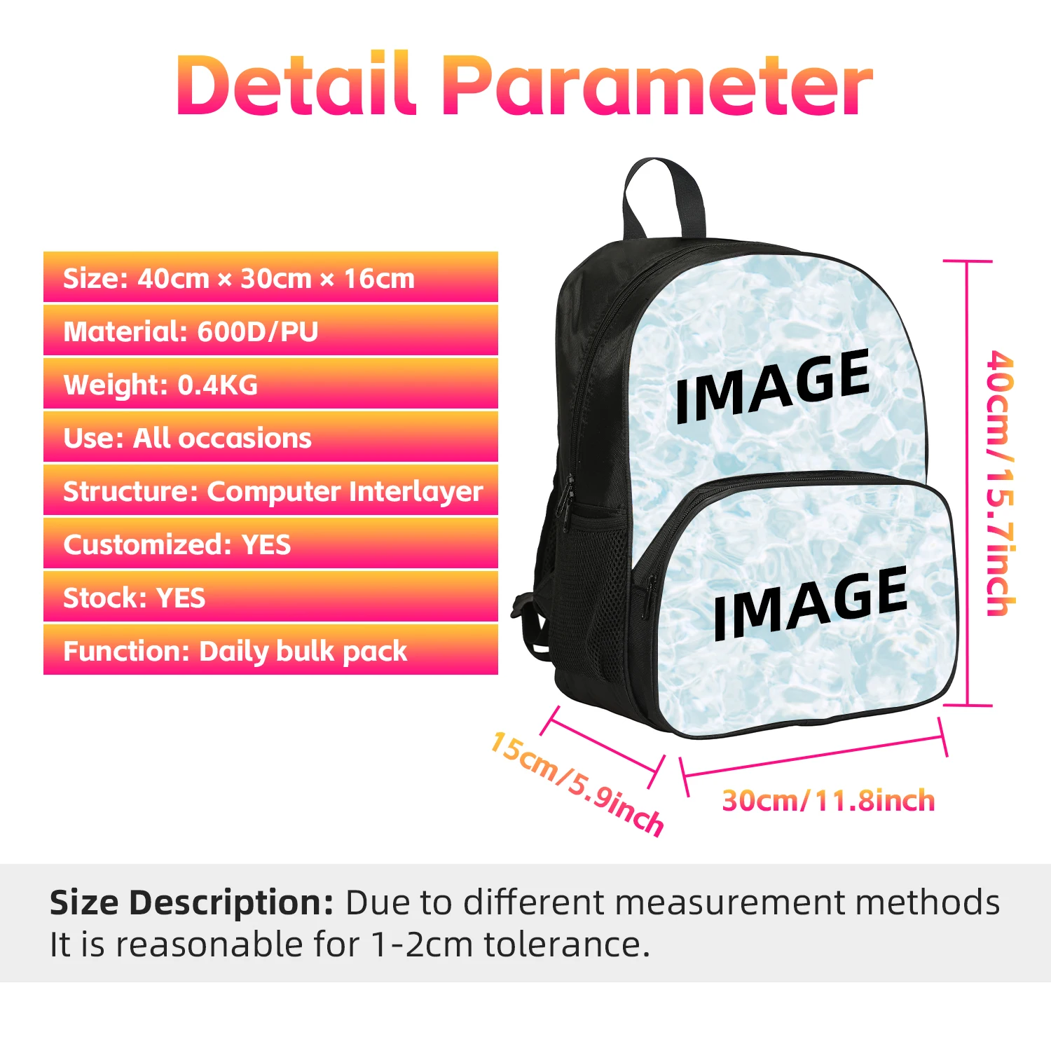 3Pcs set with Front Pocket Backpack Ronaldo Learn, Travel Football Star Shoulder Bags, Pencil Bag, Sport School Bags