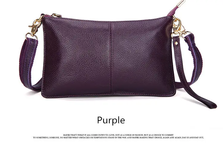 RanHuang Women Genuine Leather Day Clutches Candy Color Shoulder Bags Women's Fashion Crossbody Bags Small Clutch Bags