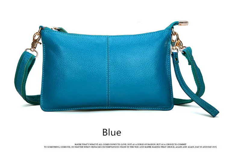 RanHuang Women Genuine Leather Day Clutches Candy Color Shoulder Bags Women's Fashion Crossbody Bags Small Clutch Bags
