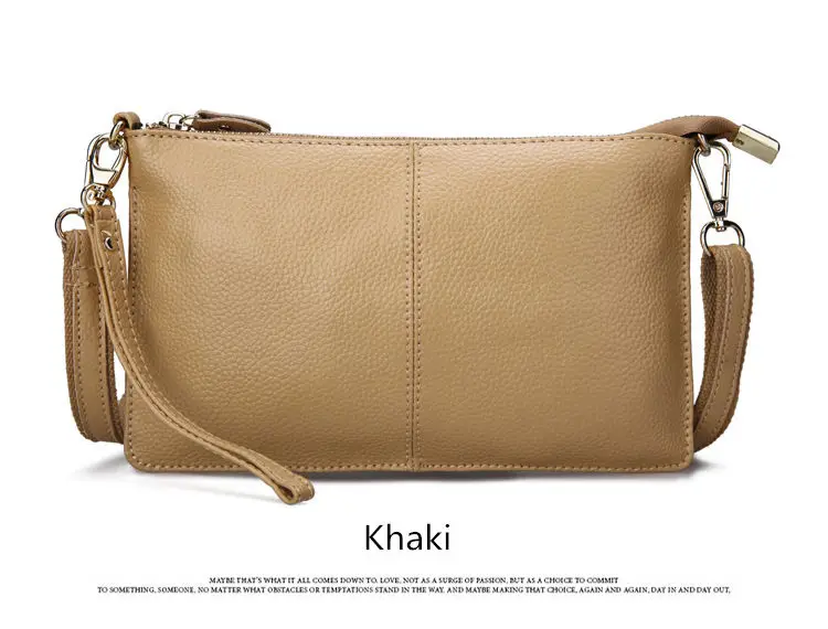RanHuang Women Genuine Leather Day Clutches Candy Color Shoulder Bags Women's Fashion Crossbody Bags Small Clutch Bags