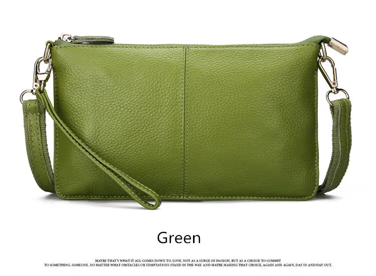 RanHuang Women Genuine Leather Day Clutches Candy Color Shoulder Bags Women's Fashion Crossbody Bags Small Clutch Bags