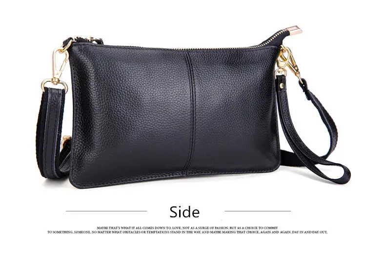 RanHuang Women Genuine Leather Day Clutches Candy Color Shoulder Bags Women's Fashion Crossbody Bags Small Clutch Bags
