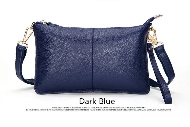 RanHuang Women Genuine Leather Day Clutches Candy Color Shoulder Bags Women's Fashion Crossbody Bags Small Clutch Bags