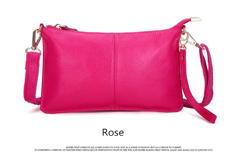 RanHuang Women Genuine Leather Day Clutches Candy Color Shoulder Bags Women's Fashion Crossbody Bags Small Clutch Bags