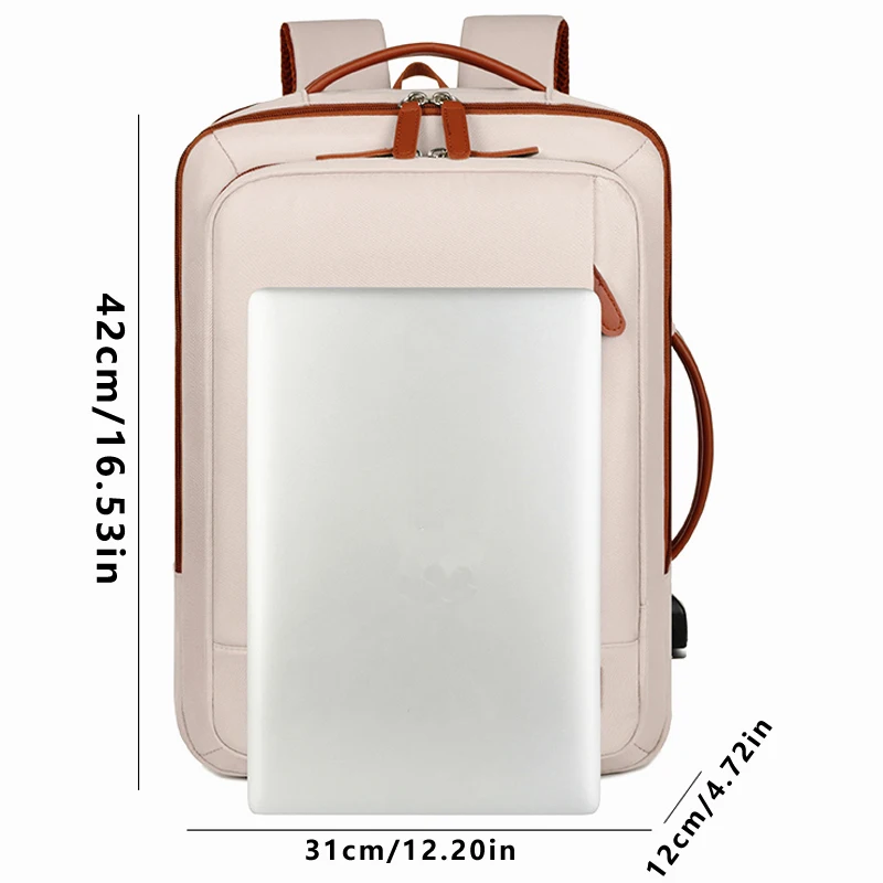 OGEHUAFEE daily commuting computer backpack, computer backpack+three piece set+3pcs storage bag, expandable travel and business laptop backpack, multi-functional lightweight backpack
