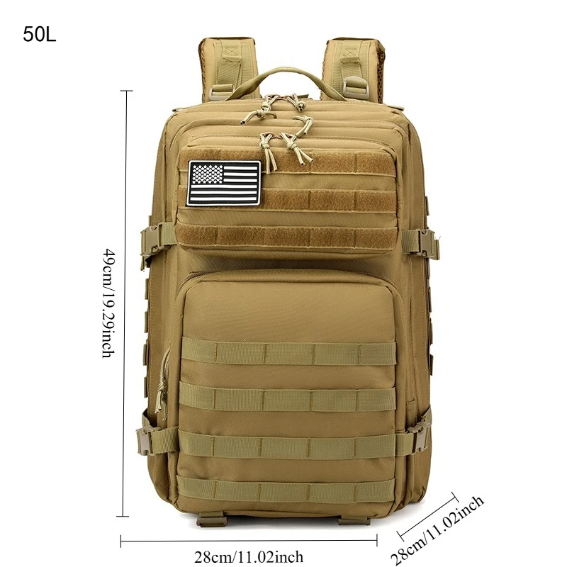 50L/30L Elite Tactical Backpack | 3X Stronger Work & Military Backpack | Resistant and Heavy Duty | 3 Day MOLLE Bug Out Bag