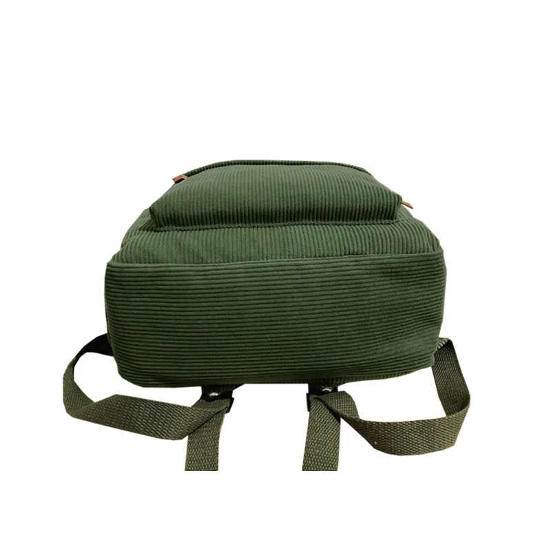 Everyday Spacious Corduroy Laptop Rucksack Shockproof Inner Layer, Wear-resistant Backpack for Short Business Trips