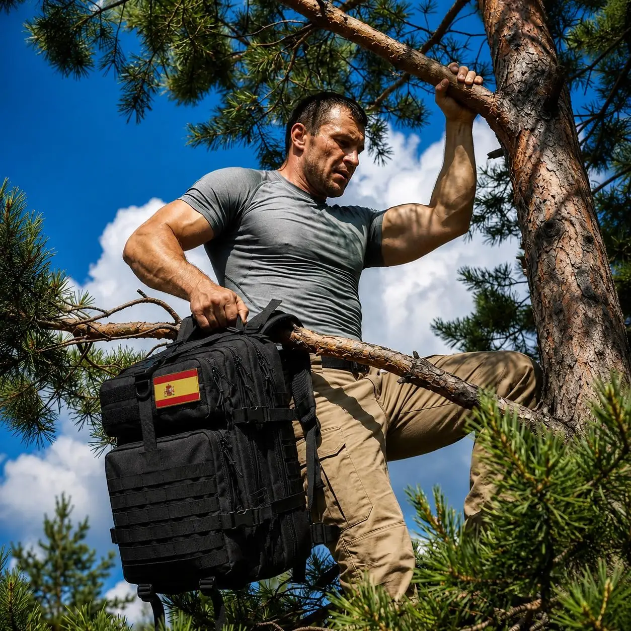 32L/50L Outdoor Backpack Military Tactical Backpack, Large Assault Pack for Camping Hiking with, Durable Daypack Rucksack for Men Travel Work Backpack