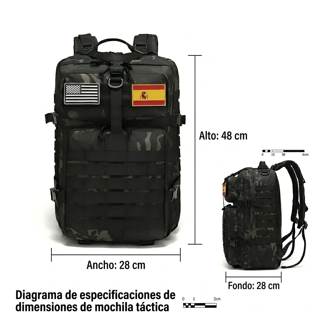 32L/50L Outdoor Backpack Military Tactical Backpack, Large Assault Pack for Camping Hiking with, Durable Daypack Rucksack for Men Travel Work Backpack