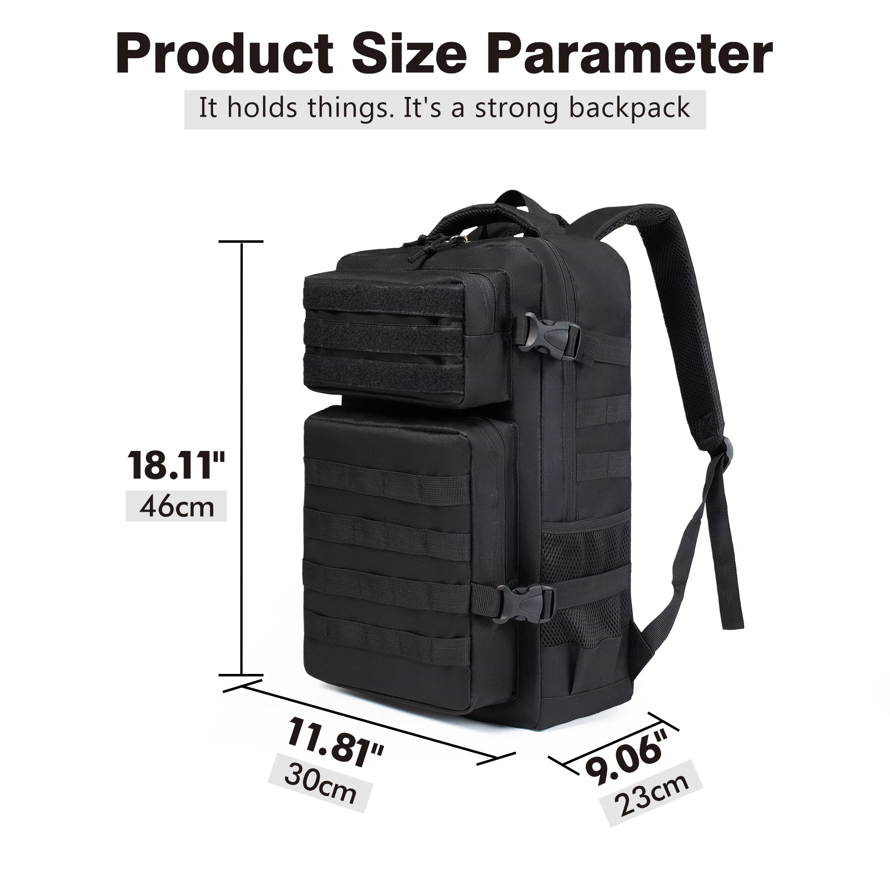 32L/50L Outdoor Backpack Military Tactical Backpack, Large Assault Pack for Camping Hiking with, Durable Daypack Rucksack for Men Travel Work Backpack
