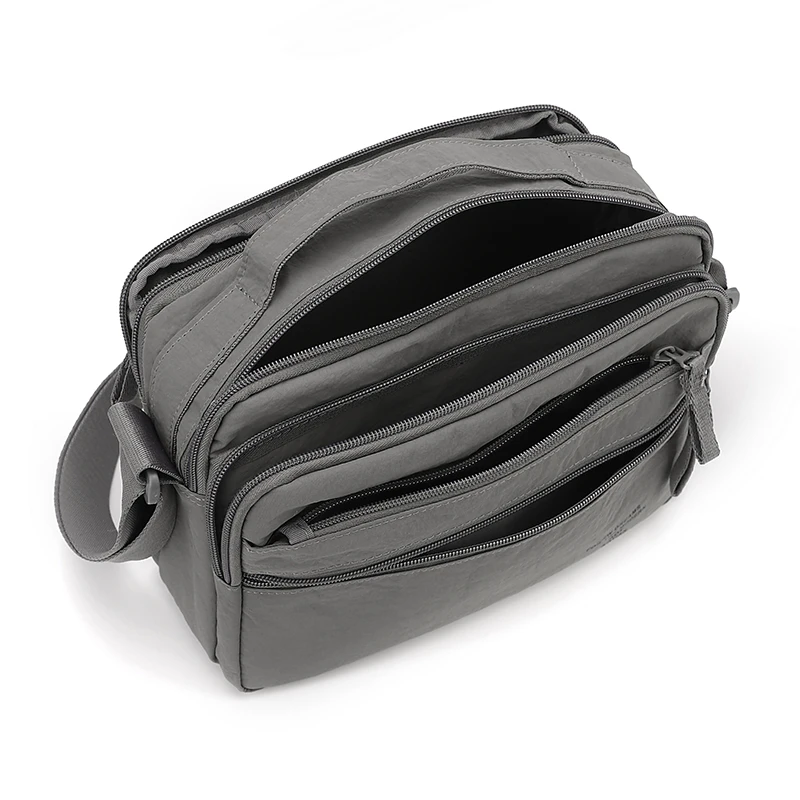 Men's Lightweight Oxford Cloth Crossbody Bag - Multi-Layered Durable Sling for Daily Commute And Travel - Shoulder Chest Bag