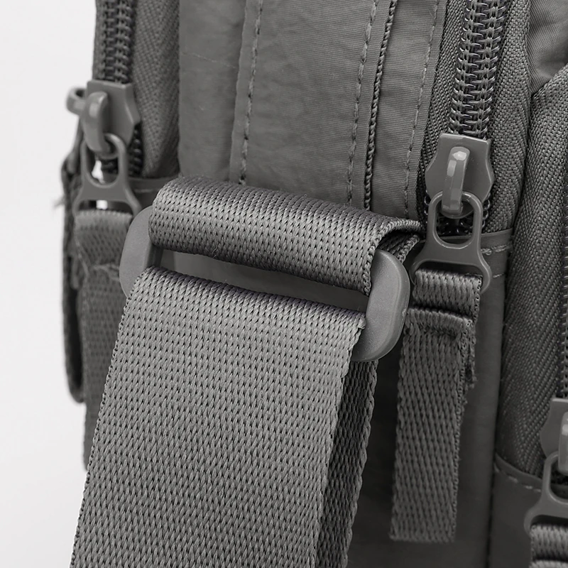 Men's Lightweight Oxford Cloth Crossbody Bag - Multi-Layered Durable Sling for Daily Commute And Travel - Shoulder Chest Bag