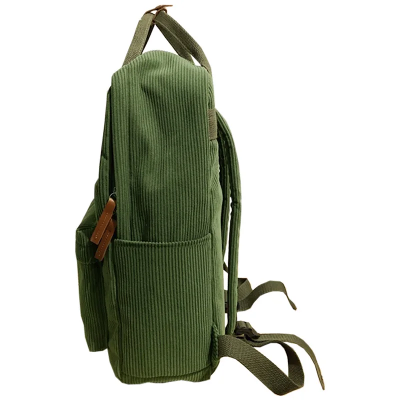 Sleek Stylish Corduroy Backpack Multi-Color Adjustable-Strap Lightweight for Daily Use Casual Functional Elegant Simple Bag