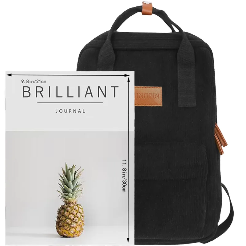 Sleek Stylish Corduroy Backpack Multi-Color Adjustable-Strap Lightweight for Daily Use Casual Functional Elegant Simple Bag