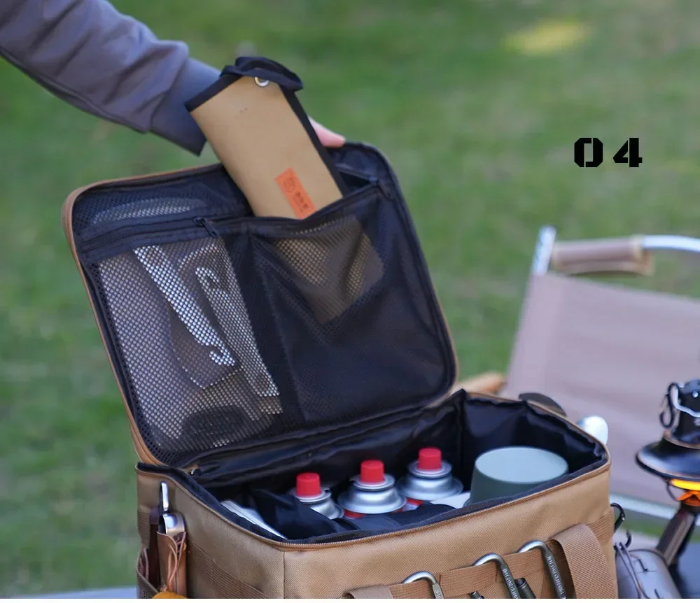30L 42L Camping Storage Bag Foldable Waterproof Oxford Fabric Organizer for Picnic Tableware Equipment