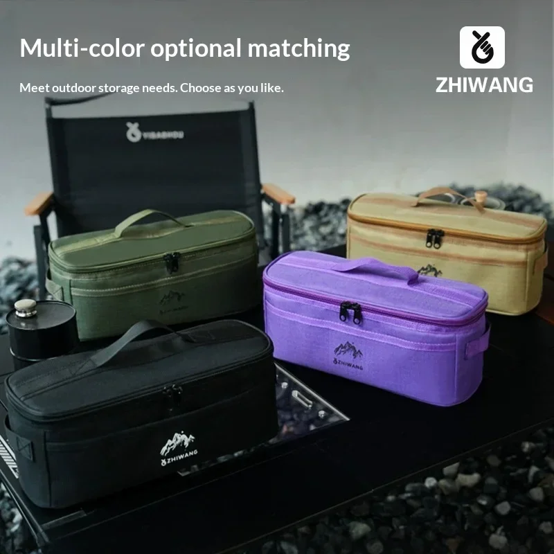 30L 42L Camping Storage Bag Foldable Waterproof Oxford Fabric Organizer for Picnic Tableware Equipment