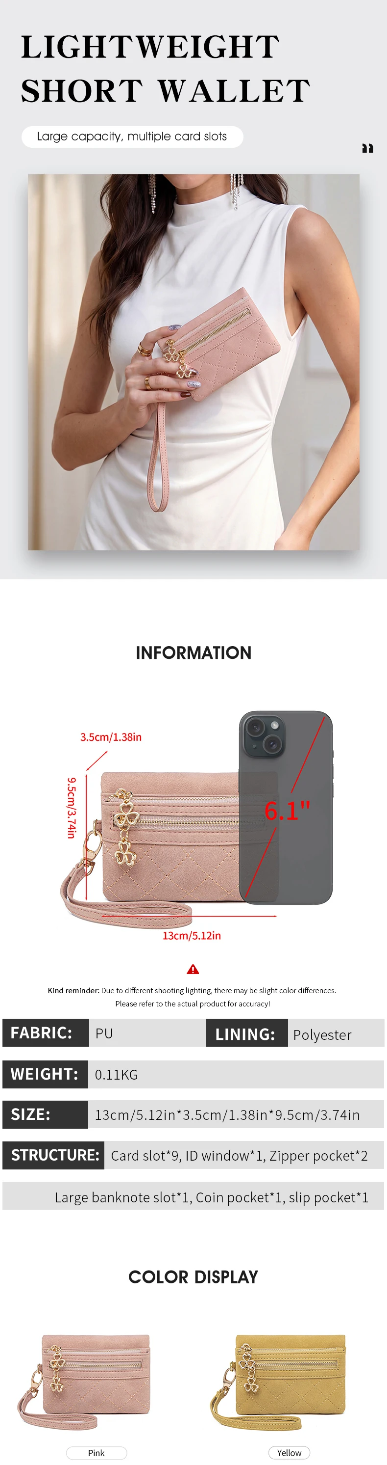 Retro Bi-Fold Women's Wallet Stylish Stitched Diamond Patterned Coin Purse High-Quality PU Leather Short Wallet with Wrist Strap