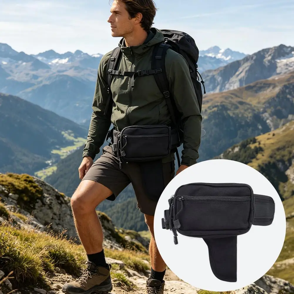 Oxford Cloth Waterproof Tactical Waist Bag, Adjustable Outdoor Fanny Pack for Hunting, Camping, Hiking & Running for Men