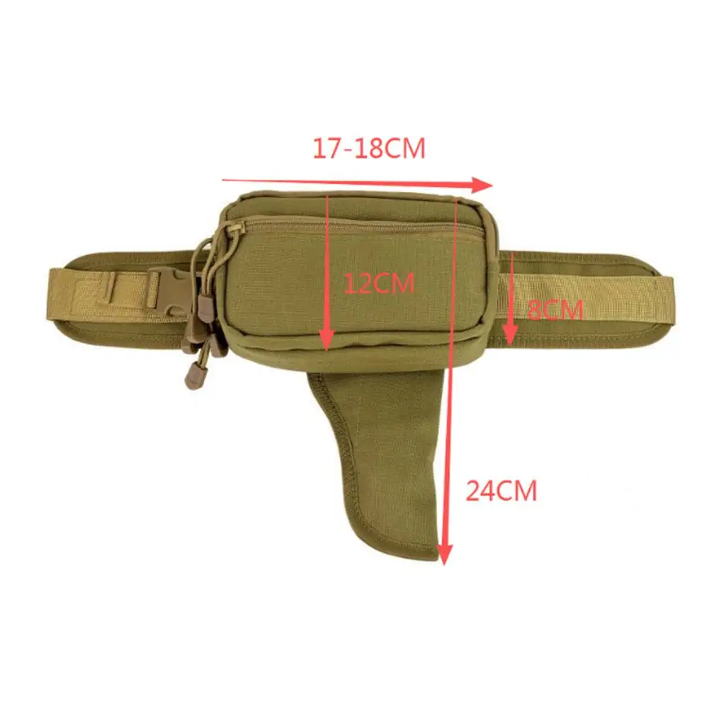 Oxford Cloth Waterproof Tactical Waist Bag, Adjustable Outdoor Fanny Pack for Hunting, Camping, Hiking & Running for Men