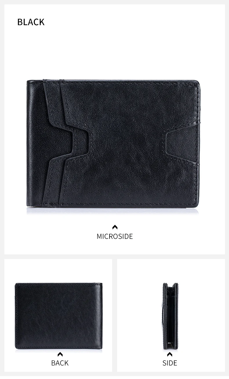SCHLATUM Front Pocket Wallet for Men Slim Lightweight RFID Blocking Genuine Leather Bifold Thin Wallet with 10 Card Slots