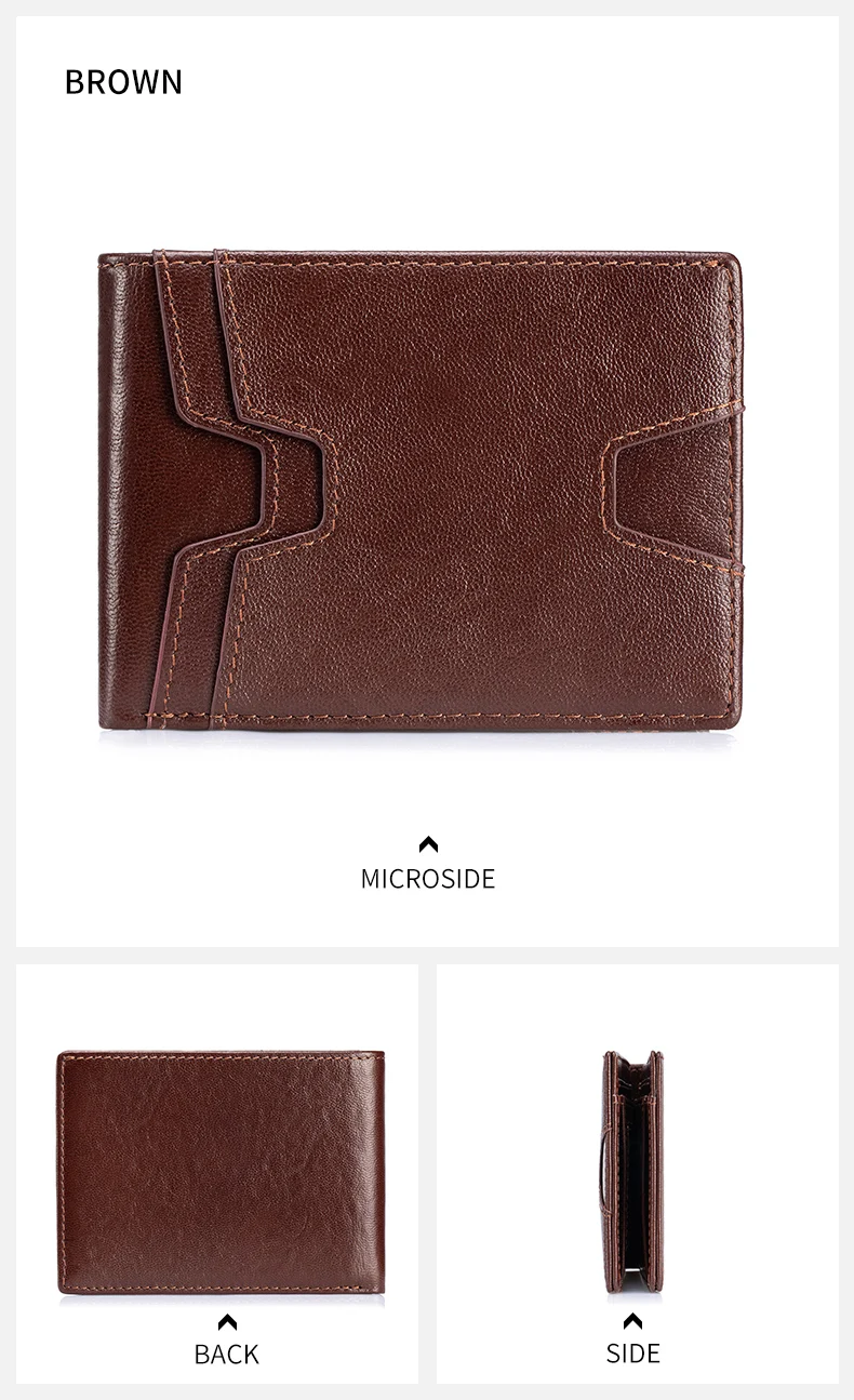 SCHLATUM Front Pocket Wallet for Men Slim Lightweight RFID Blocking Genuine Leather Bifold Thin Wallet with 10 Card Slots
