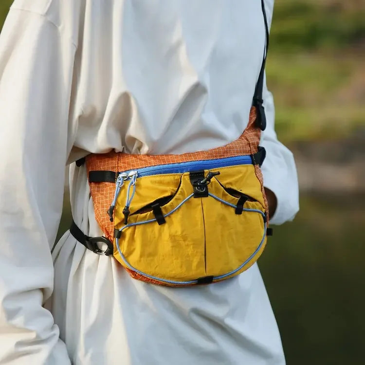 Colorblock Outdoor Crossbody Sling Bag, Adjustable Strap, For Daily Commute Hiking Travel For Men Women