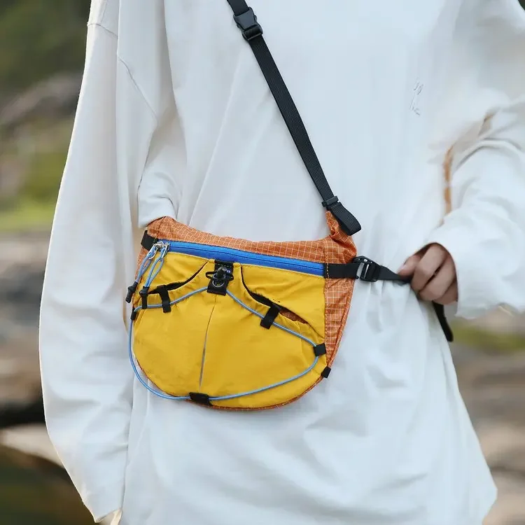Colorblock Outdoor Crossbody Sling Bag, Adjustable Strap, For Daily Commute Hiking Travel For Men Women