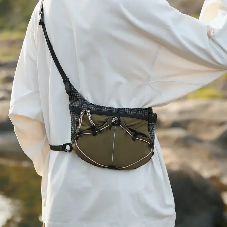 Colorblock Outdoor Crossbody Sling Bag, Adjustable Strap, For Daily Commute Hiking Travel For Men Women